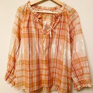 MADEWELL NWT plaid lightweight top